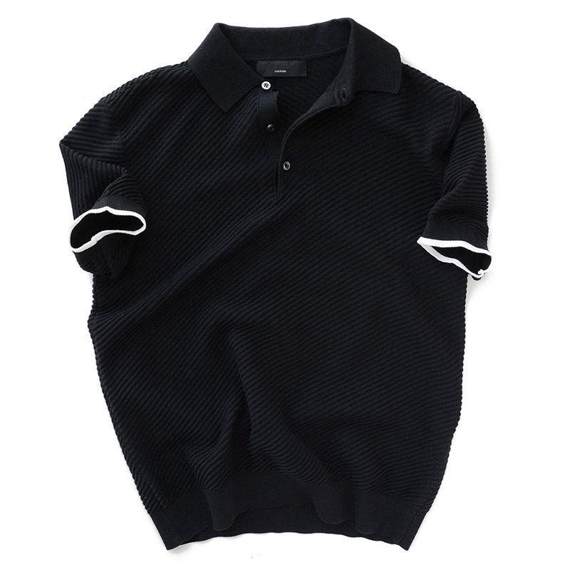 Pure Cotton Polo Shirt Short-Sleeved Men's Summer Shirt Slim Fit Lapel T-Shirt Export Casual All-Cotton Collared T-Shirt