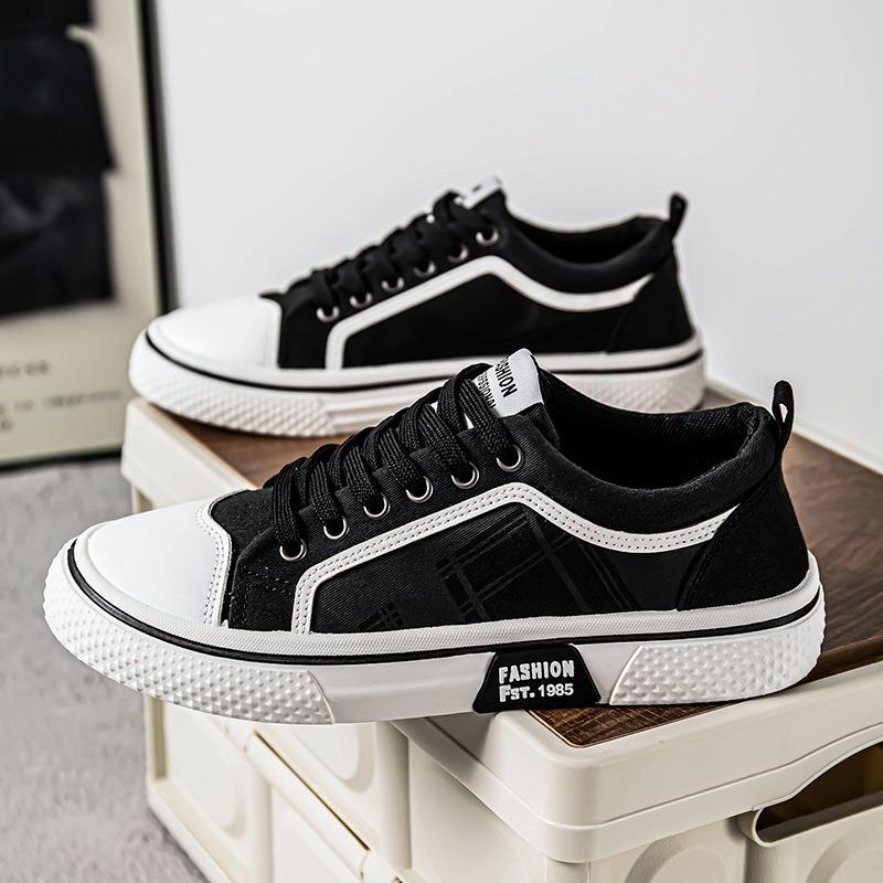 Мужская обувь Классика Низкие парусиновые туфли Дышащая повседневная обувь Молодежная студенческая обувь для скейтборда Нескользящие кроссовки для мужчин Большой размер