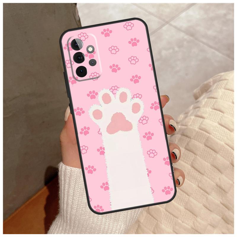 cat Dog paw design For Samsung Galaxy A13 A33 A53 A34 A54 A14 A15 A16 A26 A36 A56 A12 A32 A52 A06 A35 A55 Case