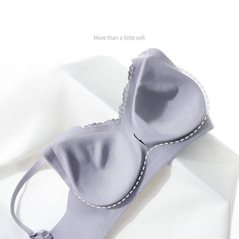 Женский бюстгальтер из латекса с кружевом на подтяжках без косточек, кружевной спортивный бюстгальтер для сна, удобный чехол