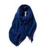 Double-Sided Solid Color Macaron Scarf For Women, Imitation Cashmere Tassel To Keep Warm In Winter