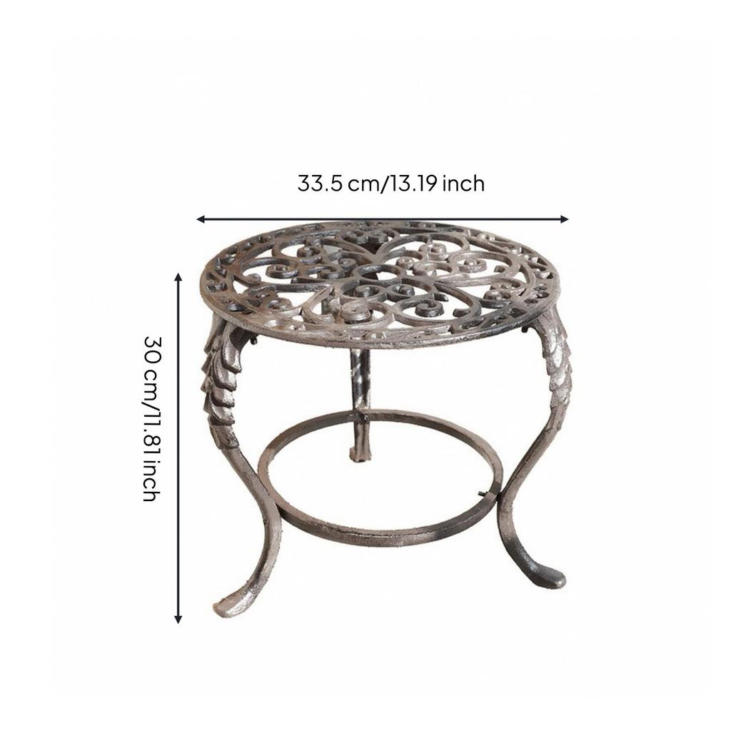 Round Plant Stand with Openwork Tabletop Long-Lasting for Hotel, Entryway
