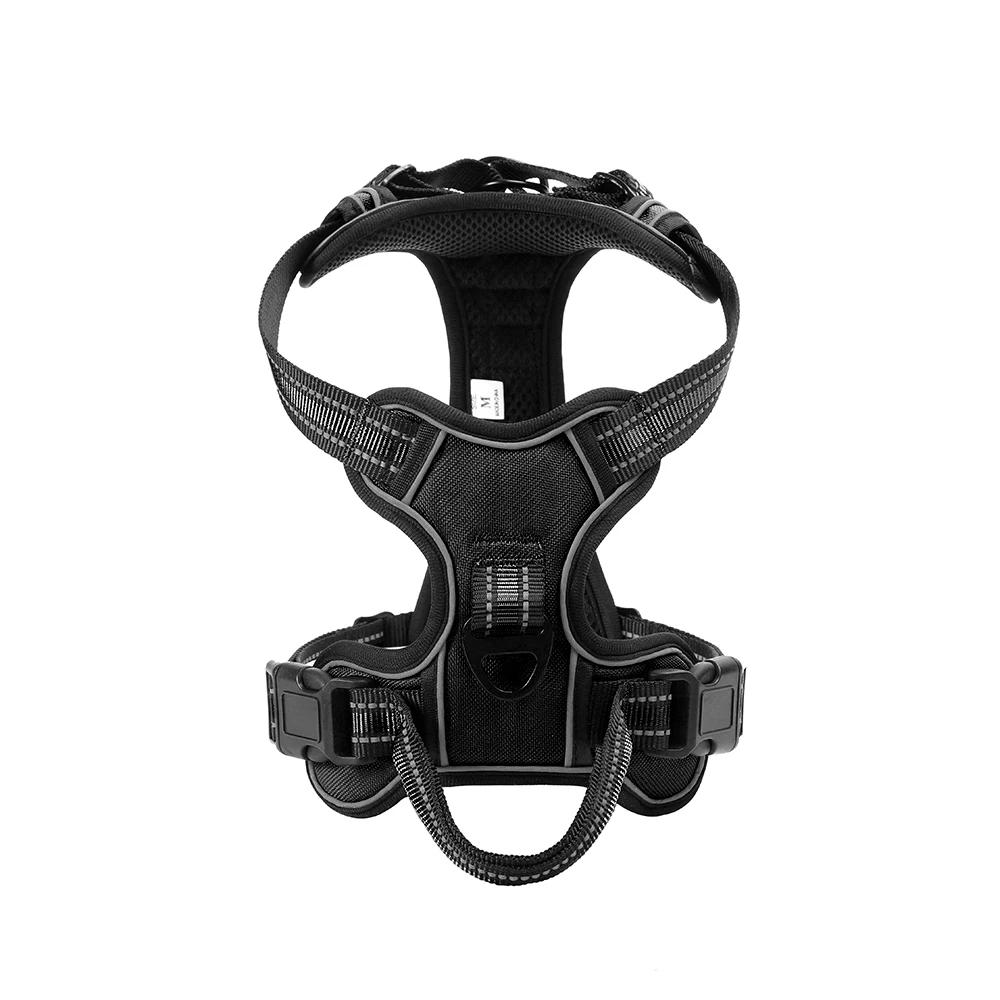 Регулируемая нейлоновая шлейка для собак, жилет, светоотражающая мягкая дышащая шлейка для собак, поводок для домашних животных, поводок для маленьких, средних и больших собак