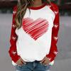 Valentine's Day 3D Digital Printed Clothes Round Neck Hoodie for Women