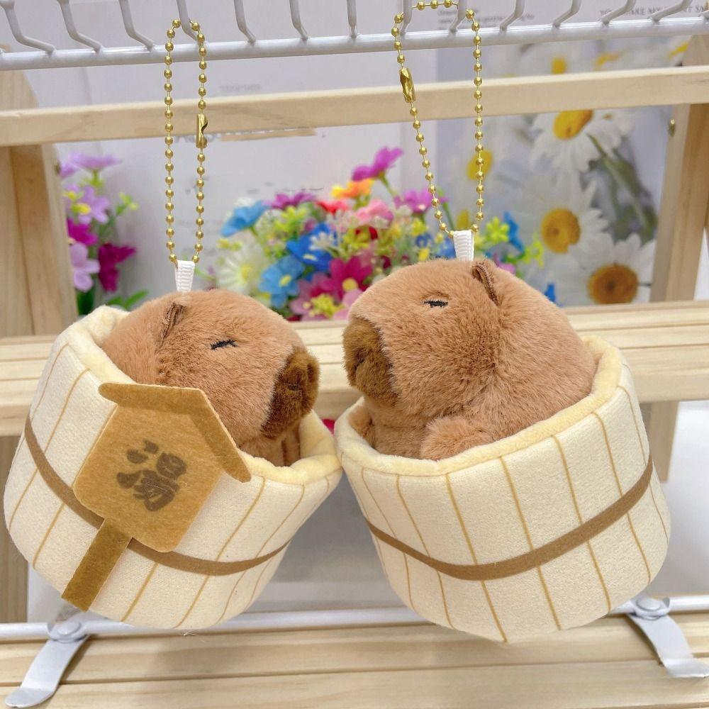 Японский стиль Капибара плюшевые куклы неторопливый автомобильный брелок забавный капибара брелок мальчик