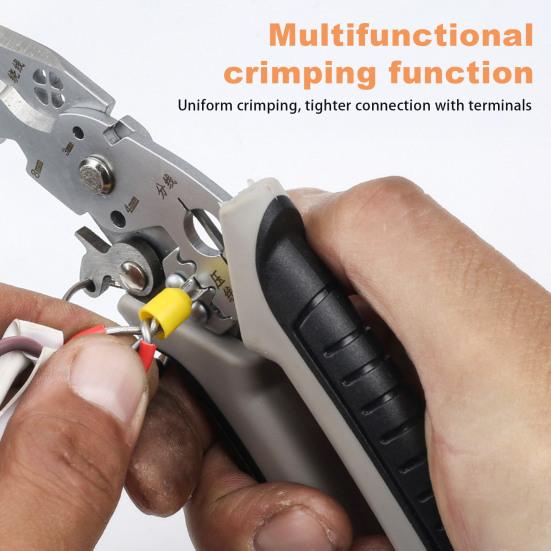 Многофункциональный инструмент для зачистки проводов, щипцы для резки кабеля, плоскогубцы с нескользящей ручкой, плоскогубцы для электрика, инструменты для зачистки кабеля