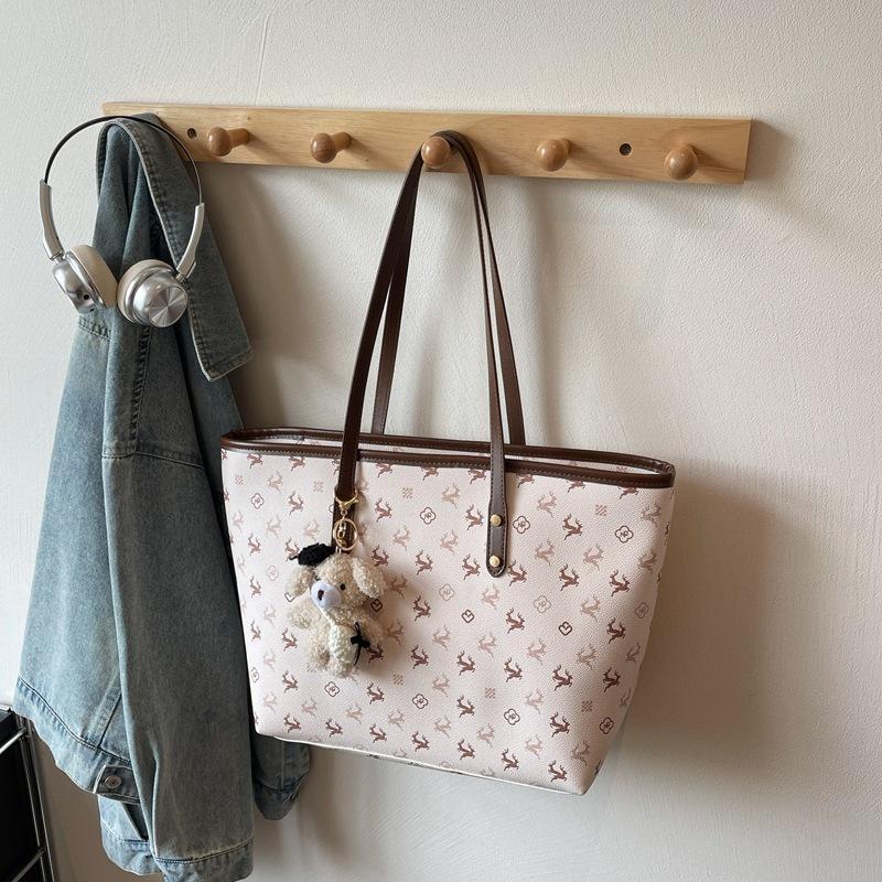 Модная сумка большой вместимости женская 2025 новая универсальная сумка через плечо для поездок на работу, высококлассная сумка-тоут для выхода в свет