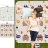Beach Picnic Blanket Portable Picnic Blanket Waterproof Anti-Moisture Washable 59x78in Play Mat Couch Throw Rug For Baby