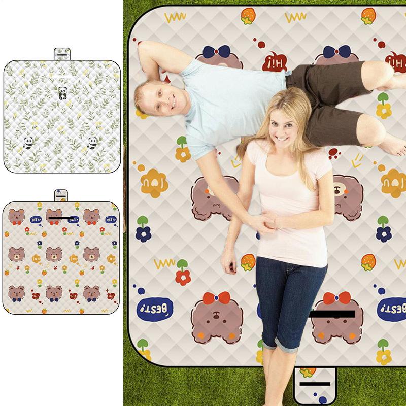 Beach Picnic Blanket Portable Picnic Blanket Waterproof Anti-Moisture Washable 59x78in Play Mat Couch Throw Rug For Baby