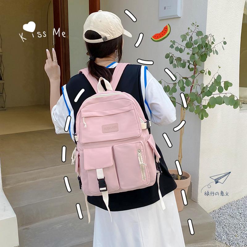 Женский рюкзак Harajuku, школьный рюкзак для девочек-подростков, женские большие дорожные сумки для ноутбука, кавайный студенческий холщовый рюкзак
