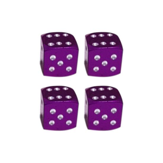 4Pcs Dice Shape Wheel Tyre Car Motorcycle Valve Air Stem Anti-dust Cover Caps