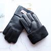 Winter Warm Sheepskin Fur Gloves Men's Thickened Windproof and Cold-Proof Outdoor Riding Sheep Leather Wool Finger Gloves