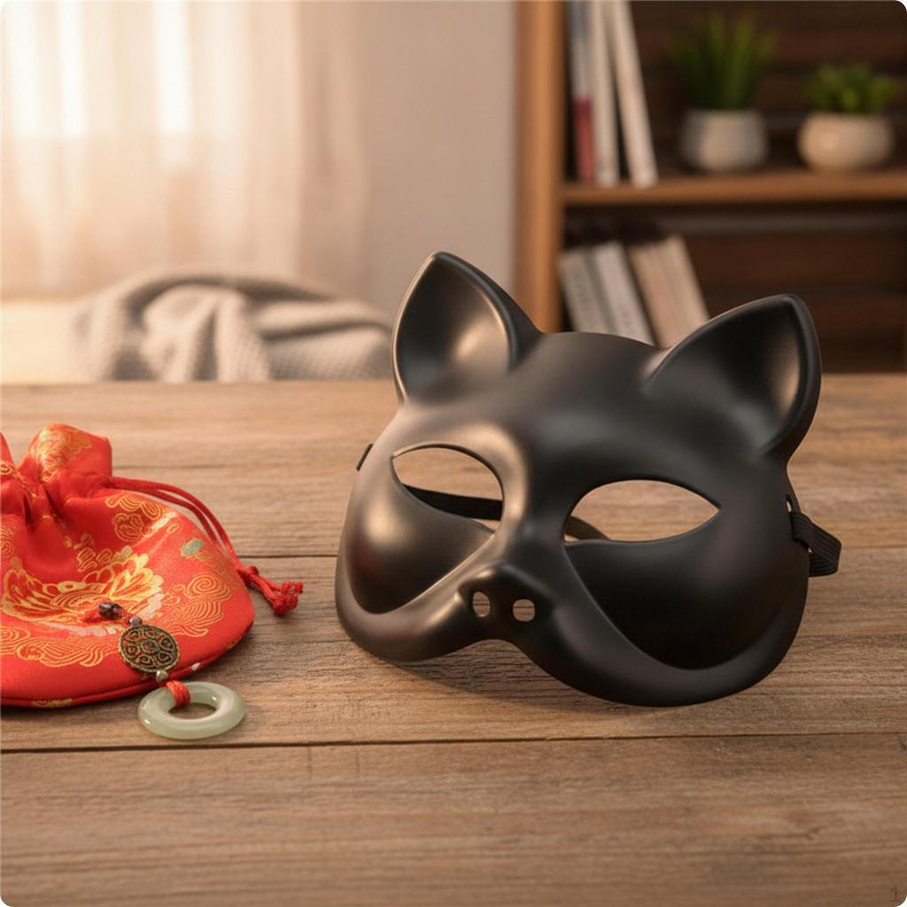 Маска для лица 'Половина Кошки' Загадочная Маскарадная Маска Милая для Косплееров, Детей,