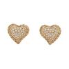 Heart-shaped Design Earrings, Same Style for Men and Women, Translucent/gold KN812
