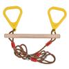Heavy Duty Trapeze Wooden Stick Children Swing Bar Ring High Strength Trapeze Bar for Garden