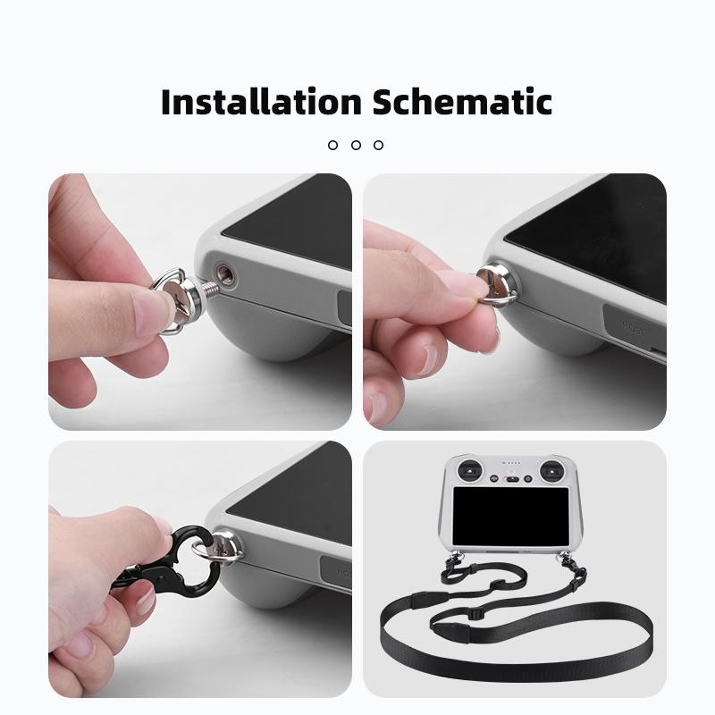 BRDRC Lanyard for DJI Flip/AIR 3/Mini 4 Pro RC 1/2/Pro Smart Controller Neck Strap With Screws Shoulder Sling Drone Accessory