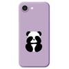 For iPhone 16e Case Blindfolded Panda Pattern Printing Straight Edge TPU Phone Back Cover