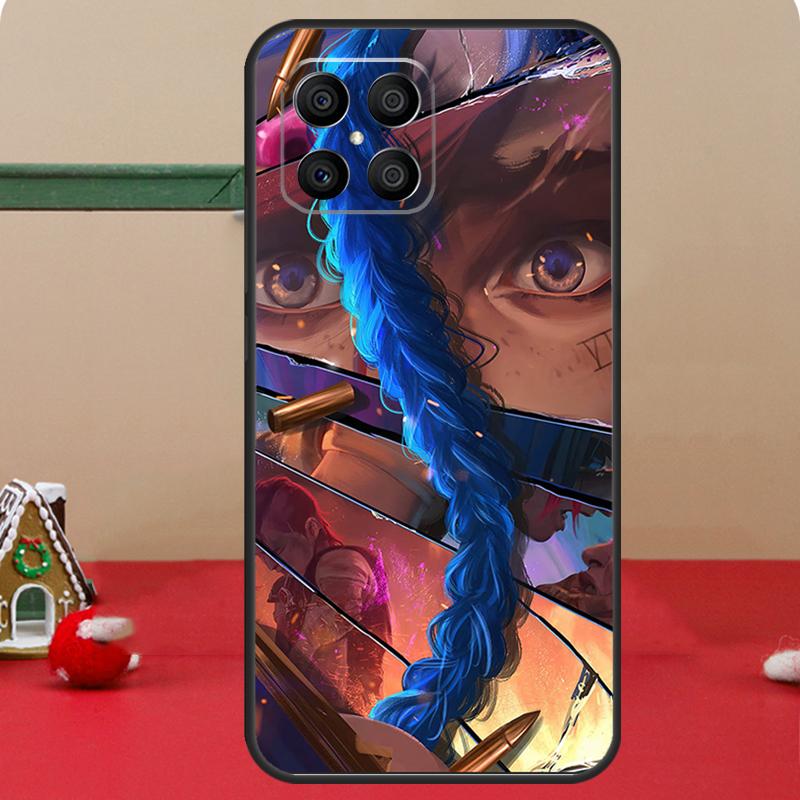 Чехол Arcane Jinx Vi Аниме Для Huawei Honor Magic 5 Lite X8 X9 50 70 P20 P30 P40 P50 P60 Pro Nova 9 5T P Smart Z