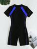 Женский слитный купальник с короткими рукавами и молнией на 2024 год для серфинга и пляжной одежды