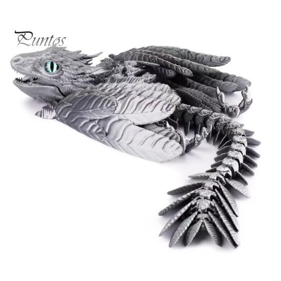 3D-печатная фигурка дракона из перьев, подвижные суставы, летающая фигурка дракона, шарнирная модель крылатого дракона, игрушка, украшение для домашнего офиса, рабочего стола, орнамент