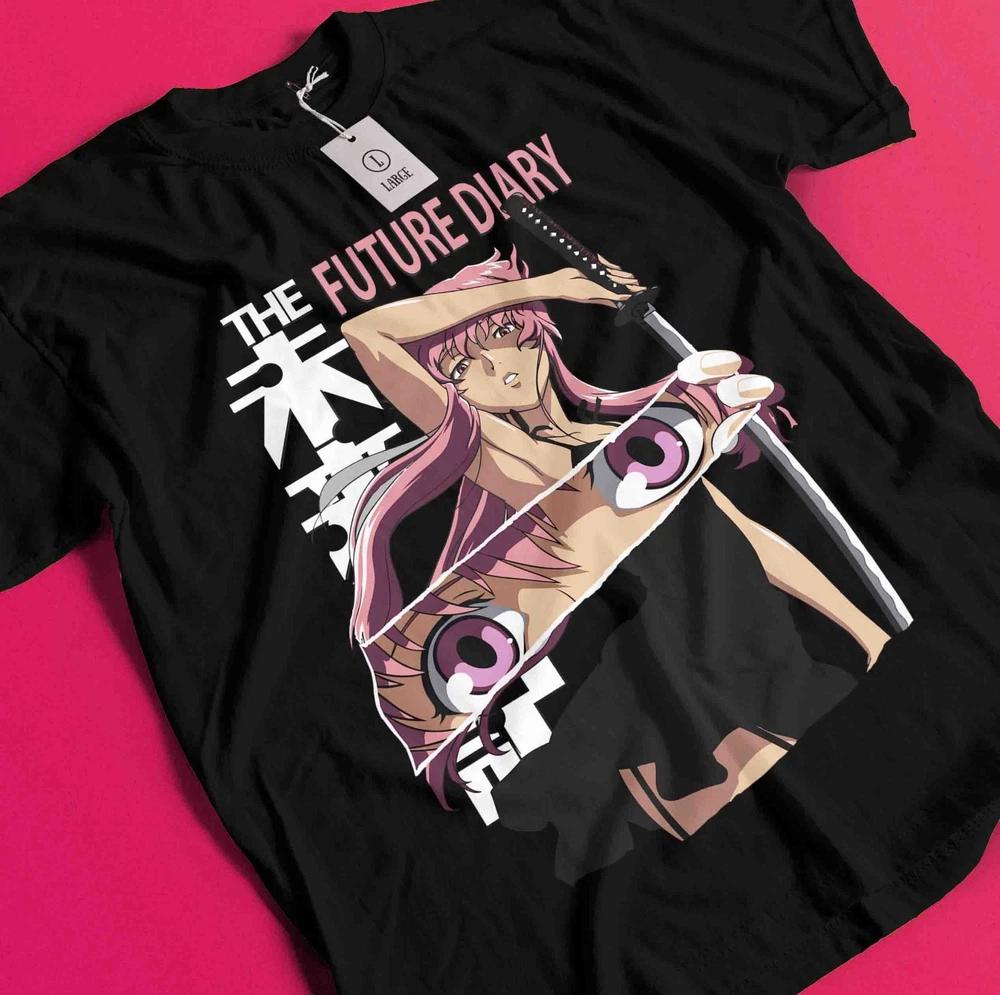 Футболка Дневник Будущего Mirai Nikki Футболка Юно Гасай Футболка Юкитеру Унисекс Футболка