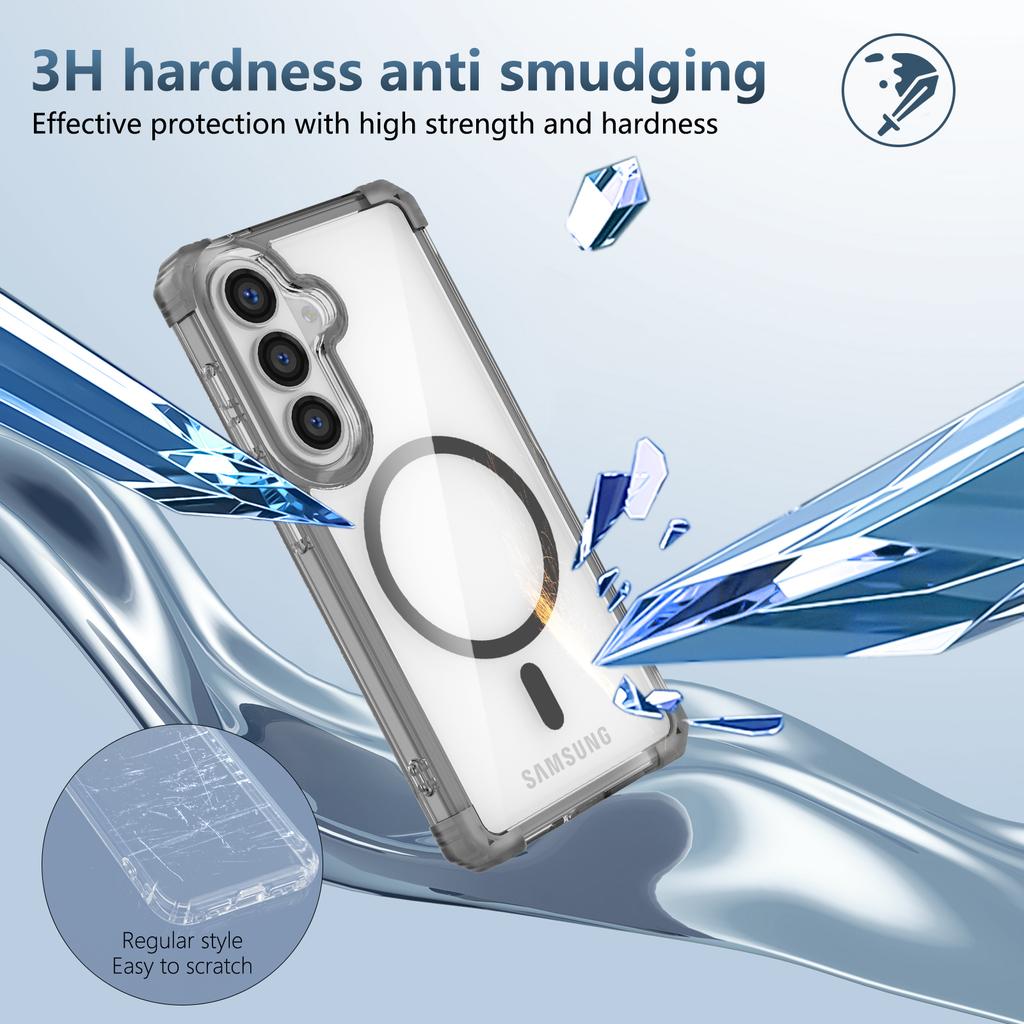 Противоударный чехол с воздушной подушкой и магнитом для Samsung Galaxy S26 Ultra 5G S25 Plus S24 S23 FE S22 Ultra S 26 25 Прозрачный чехол