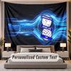 Custom Name Text Tapestry BIRMINGHAM CITY Personalized Polyester Wall Tapestry For Bedroom And Room