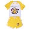 5103 Детский Девочки POP Rumi Zoey Mira Принт Футболка Шорты Спорт Спортивный Костюм Комплект Одежды