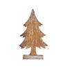 Christmas Tree - Brown - 5 X 31 X 15 Cm - Wood - Silver Finish