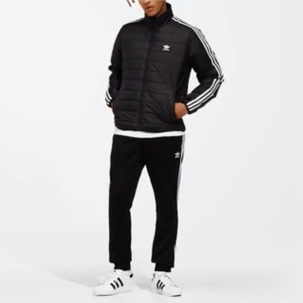 Adidas Originals Padded Stand Collar Puffer Size M Outer HL9212 Jacket, Men's, (Chest 89-92cm), Jacket, Black,