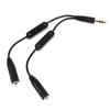 1 In 2 Out 3.5Mm Male To Double Mono 3.5Mm Female Headphone Y Splitter Cable