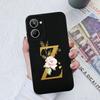 Case For OPPO Realme 2 5 6 7 8 Pro 9i Realme 9 10 Pro+ Luxury Liquid Silicone Soft TPU Couple Case Flower A-Z Letters For Realme Fundas Coques Bumper