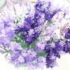 10 Pcs Romantic Provence Lavender Silk Artificial Flowers Purple Bouquet Plastic Fake Flower White for Home Wedding Decoration