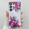 Применимо к чехлу для мобильного телефона Samsung S25ultra S24FE маленький свежий цветок персика A56 воздушная подушка от давления воздуха противоударный новый мягкий чехол