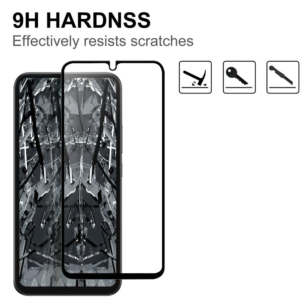 Чувствительная защитная пленка для экрана Samsung Galaxy A34 5G, HD прозрачная с черной рамкой, полностью клеящаяся пленка из закаленного стекла