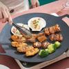 Grill Pan Korean Round Non-Stick Barbecue Plate Outdoor Travel Camping Frying Pan Household Griddle Barbecue Accessories