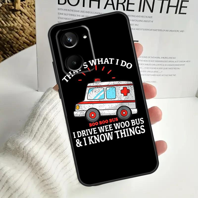 Ambulance EMS EMT Paramedic Case For Realme C55 C53 C51 C35 C33 C30 C67 C21Y C25s C15 9 10 12 11 Pro Plus GT Neo5 Cover