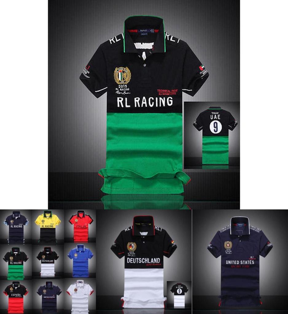 Новая мужская футболка с коротким рукавом Rl Racing, смесь хлопка, удобная, классический дизайн