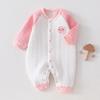 Three-Layer Quilted Baby Romper: Thickened Autumn/Winter Crawling Suit for Newborns, Boys, and Girls.