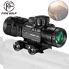 FIRE WOLF 4X32 Hunting Optical Sight Tactical  Scope Green Red Dot Light Cross Spotting Scope for  Hunting