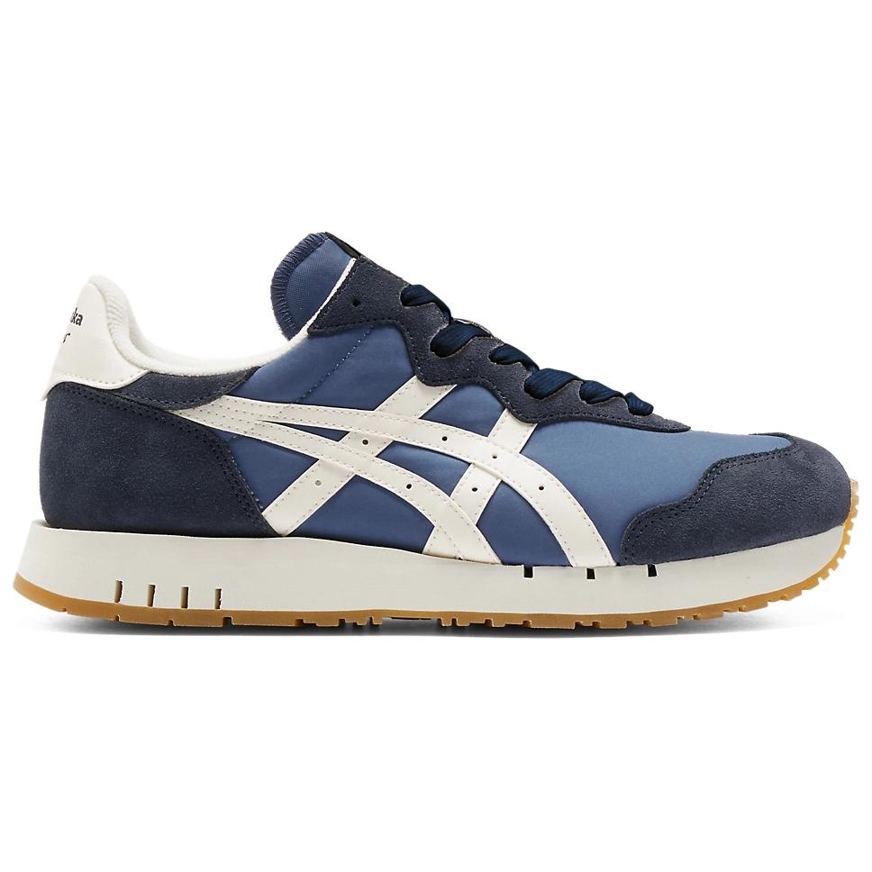 ONITSUKA TIGER X Caliber Нескользящие Износостойкие Низкие Повседневные Кроссовки Унисекс Морской Синий 1183C289-400