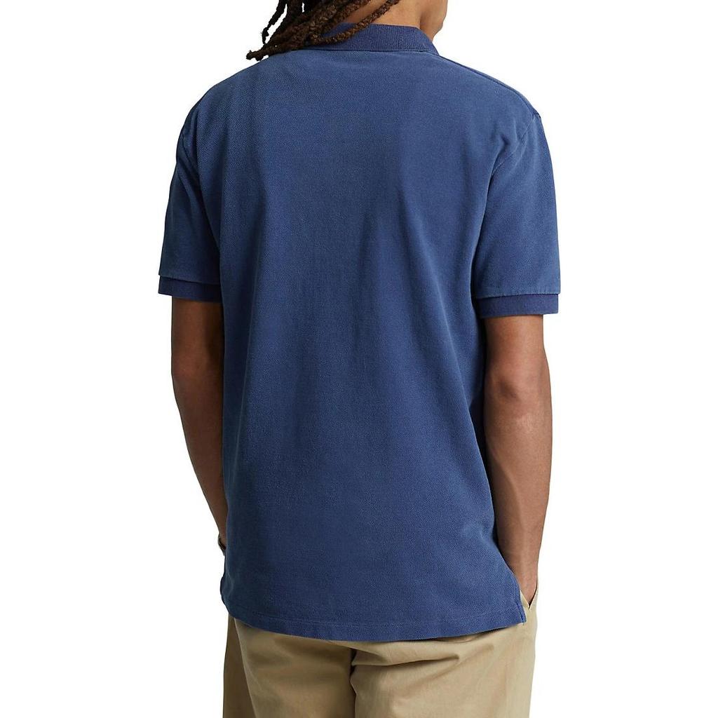 Polo Ralph Lauren SS23 однотонный вышитый логотип пуловер прямого кроя с коротким рукавом рубашки поло мужские рубашки поло синий 710850860-010