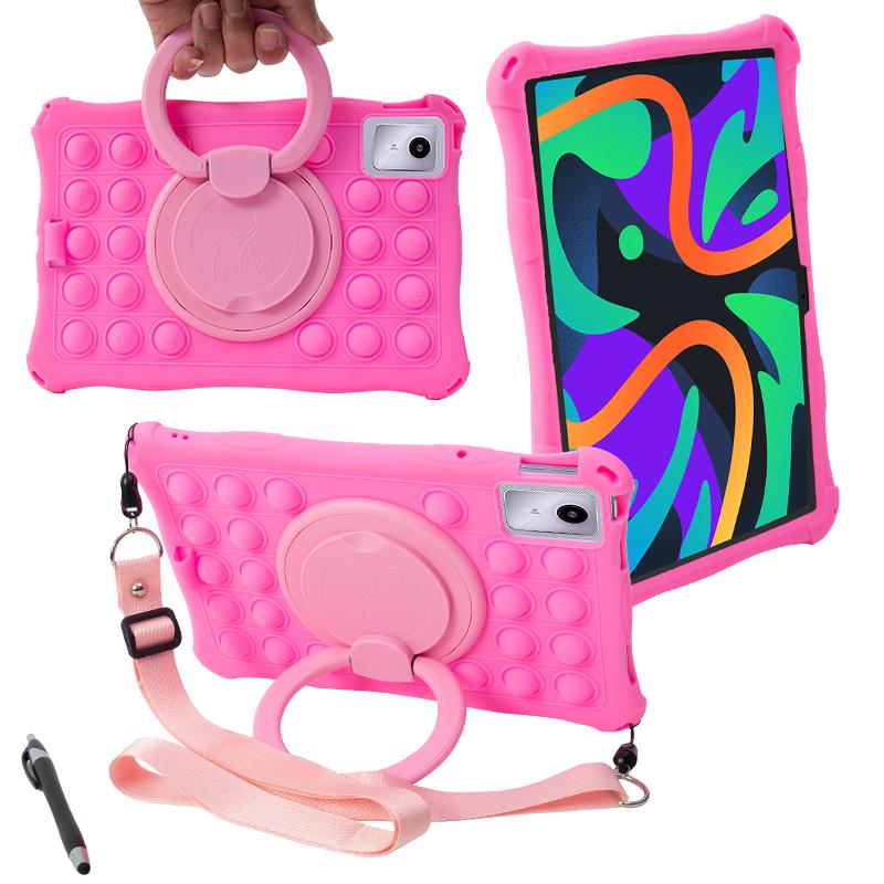 Kids Funda Case For Lenovo Xiaoxin Pad 2024 11 inch 360 Rotating Stand Cover For Tab M11 TB-330FU TB-331FC Soft Silicone Shell