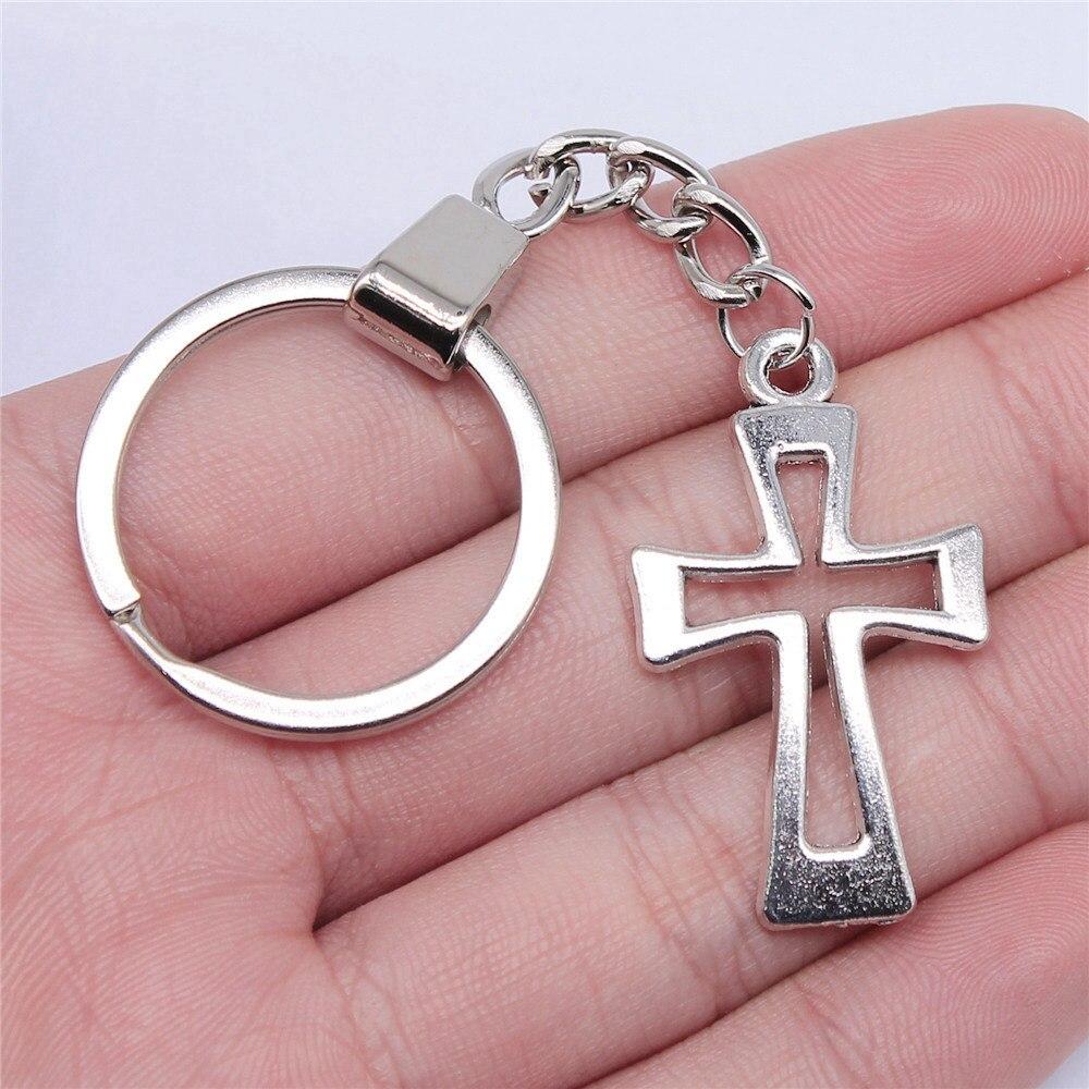 Религиозные брелки с крестом, выводы для Diy, аксессуары для металлических ремесленных цепочек для ключей