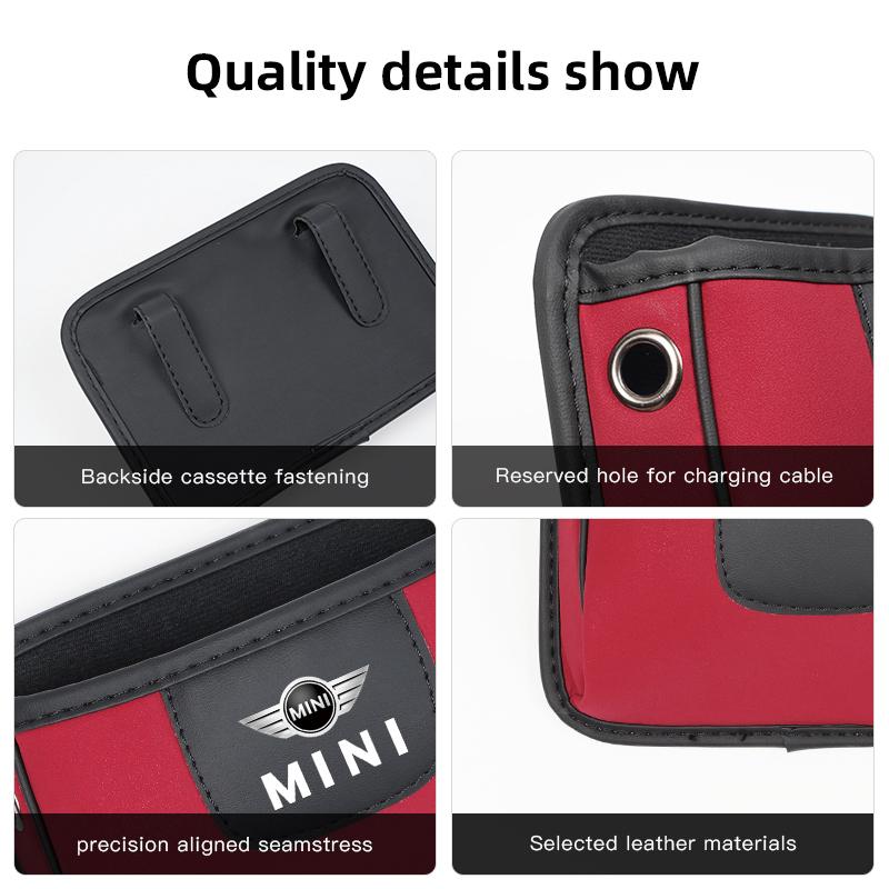 Car Door And Seat Back Leather Storage Box Sorting Bag For MINI Cooper R56 F56 R50 JCW Cabrio Aceman Countryman Clubman Roadster