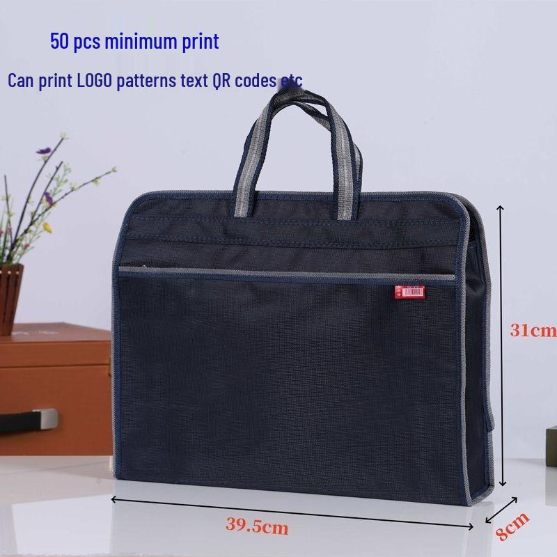 Large Waterproof Handheld Document Bag – Unisex Style with Prints, Ideal for Office Use