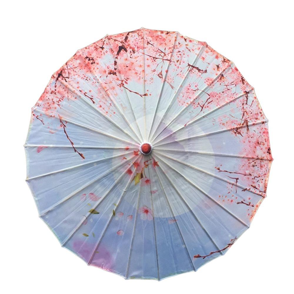 Waterproof Silk Cloth Women Umbrella Rain Proof Costume Parasol Flower Oil Paper Umbrella Party