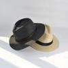 Band Decor Flat Dome Straw Hat Folding Thin Non-stuffy Anti-UV Men Big Brim Sunscreen Jazz Hat Fashion Accessories