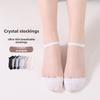 5 пар женских носков на весну и лето, носки из кристального шелка, женские невидимые носки-лодочки из кристального шелка, повседневные носки, носки