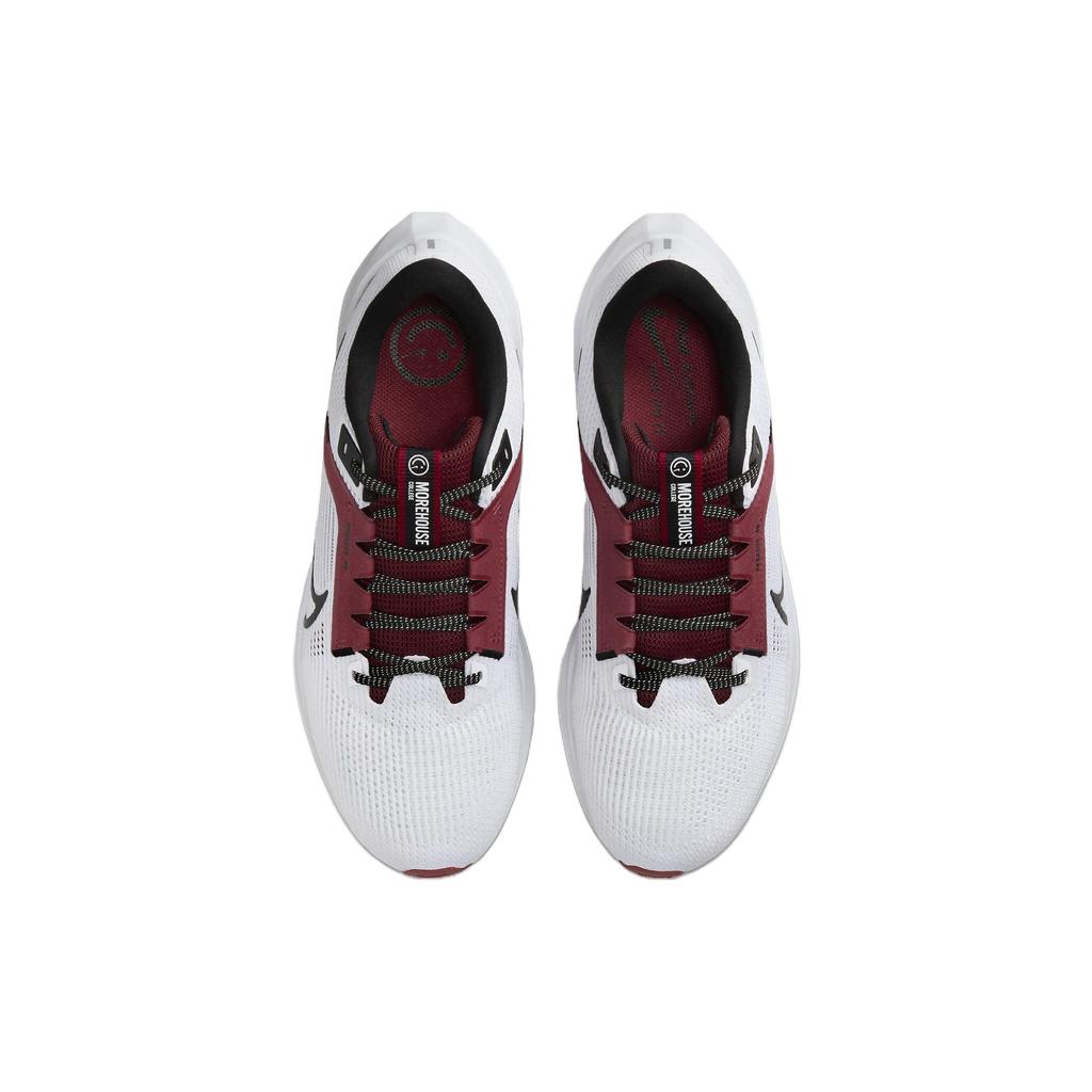 Nike Air Zoom Pegasus 40 Morehouse мужские кроссовки белые темно-кардинальские черные DZ6002-100